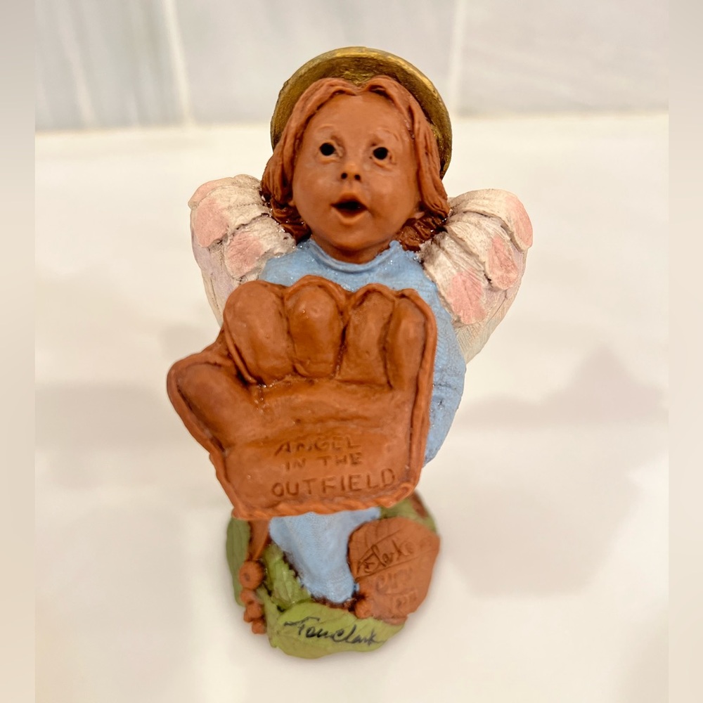 Tom Clark Signed “Angels in the Outfield” retire gnome